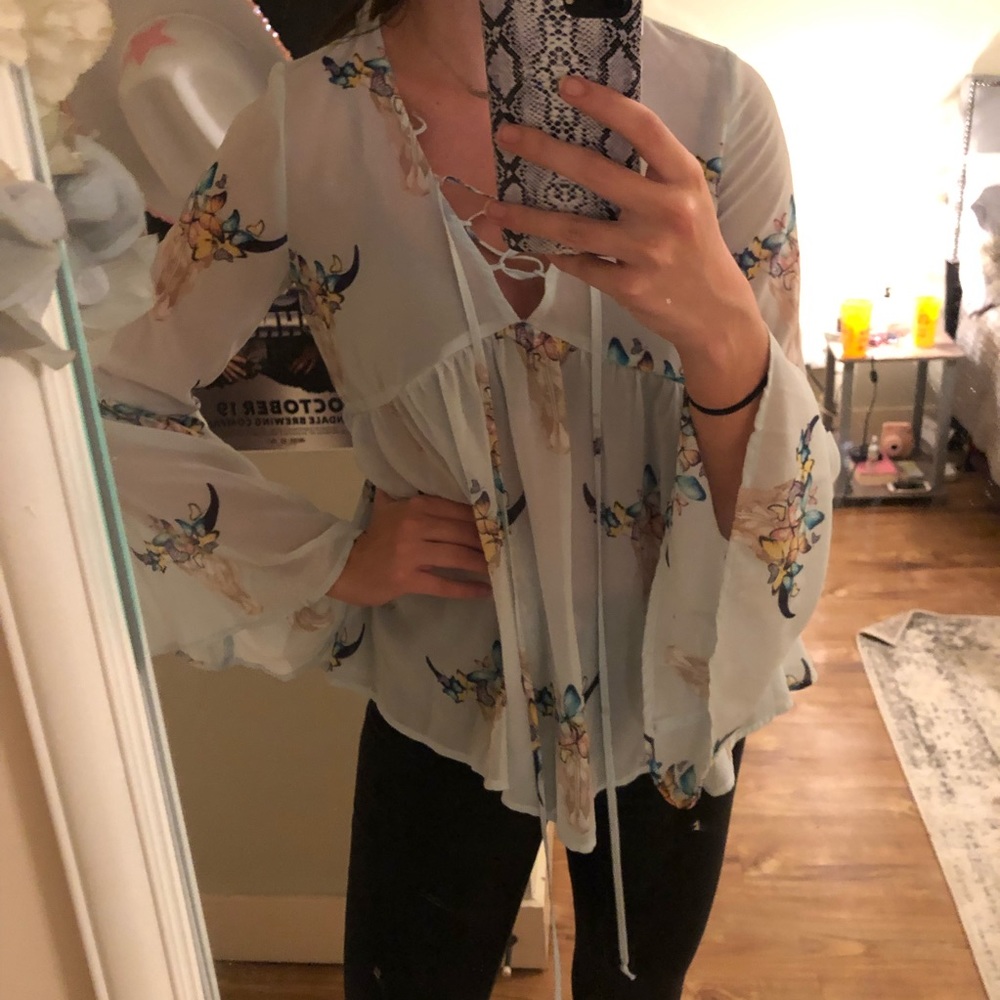 Bull print top